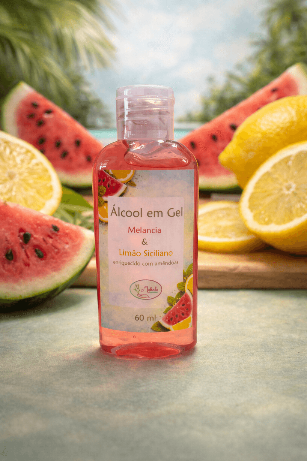 Álcool em Gel Hidratante 60 ml – Melancia & Limão Siciliano