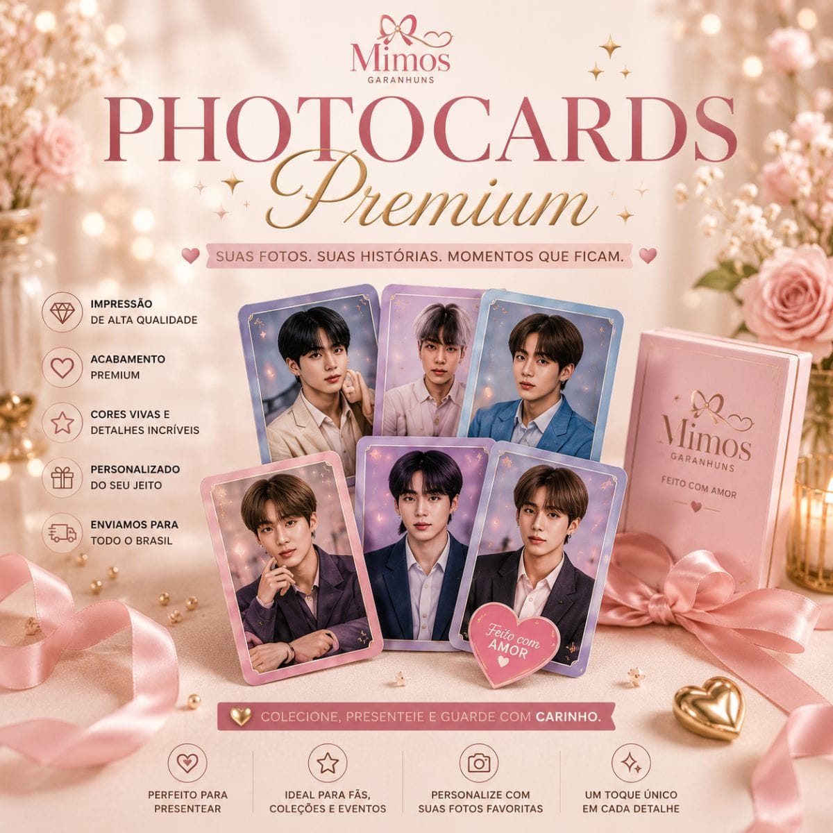 Photocards Premium Personalizados – Mimos Garanhuns