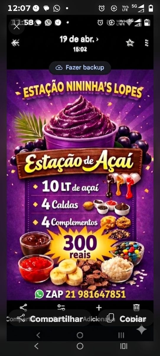 Estação Gourmet de açaí