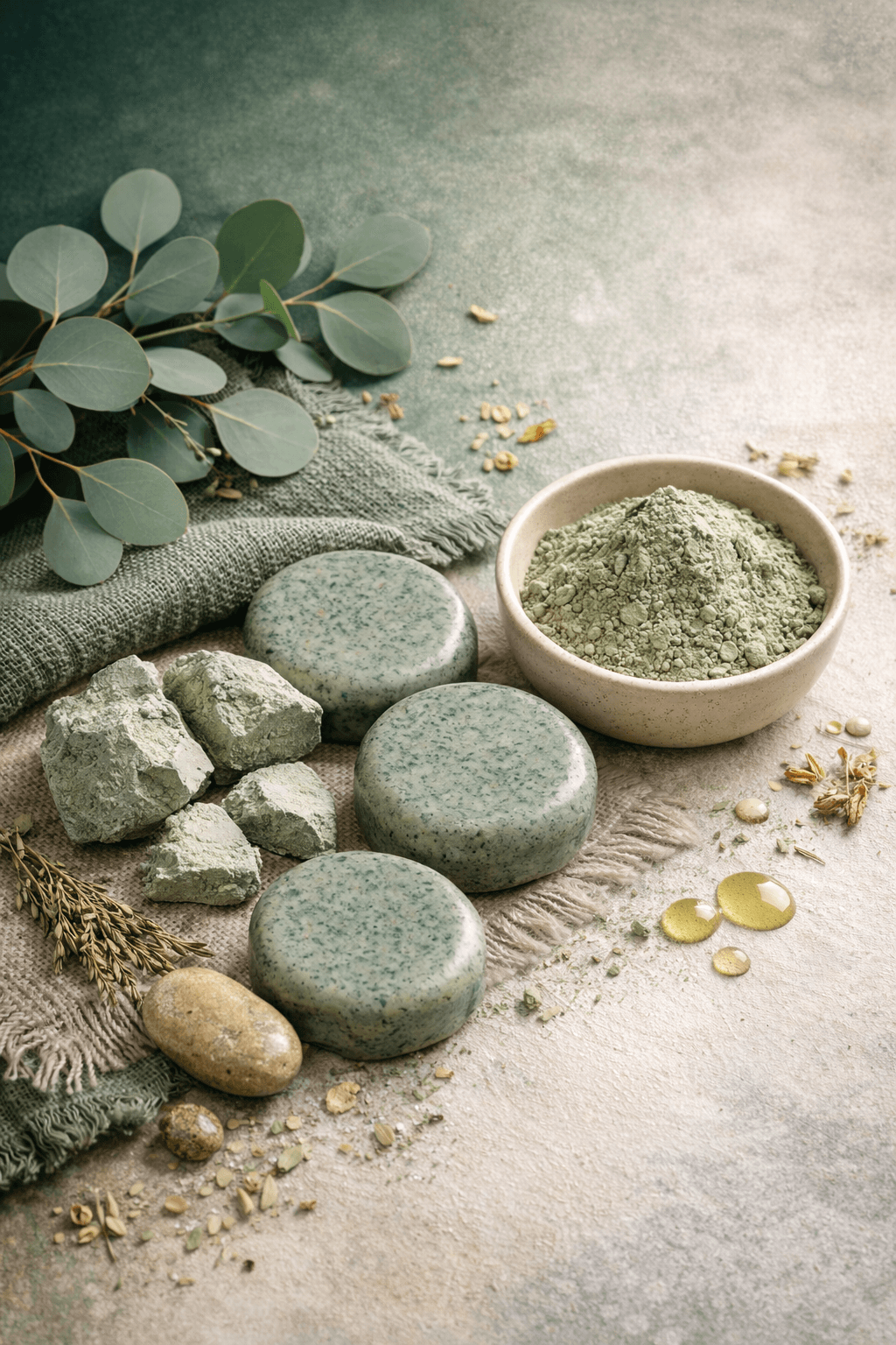 Sabonete de argila verde e alecrim