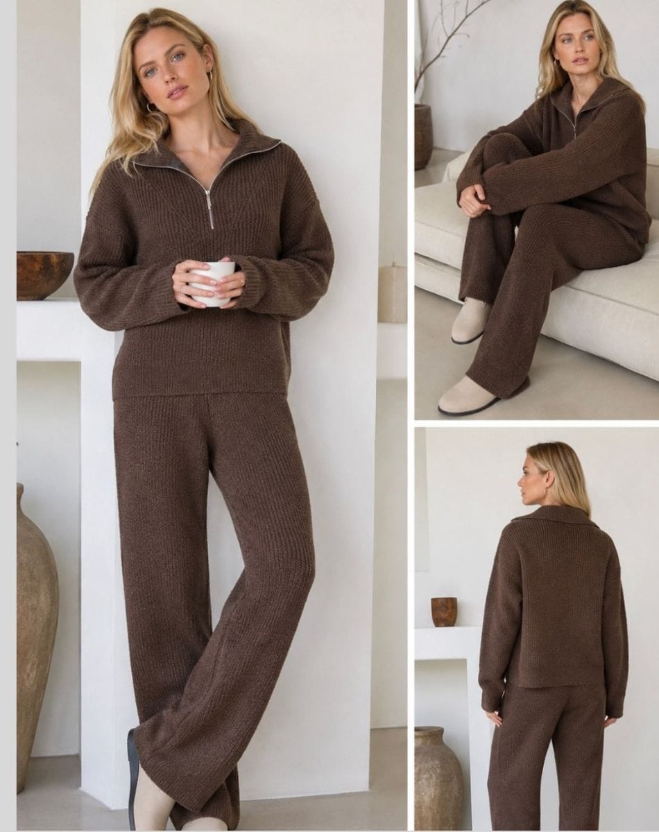 Conjunto tricot mousse encorpado.