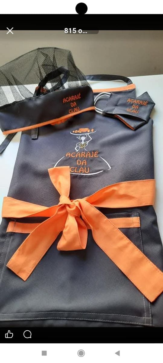 Kit de avental e touca