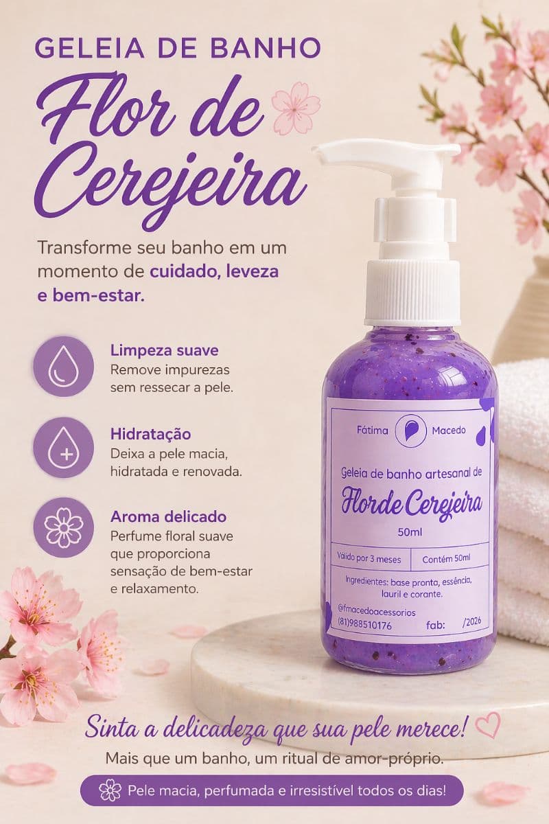 Geleia de banho Flor de Cerejeira