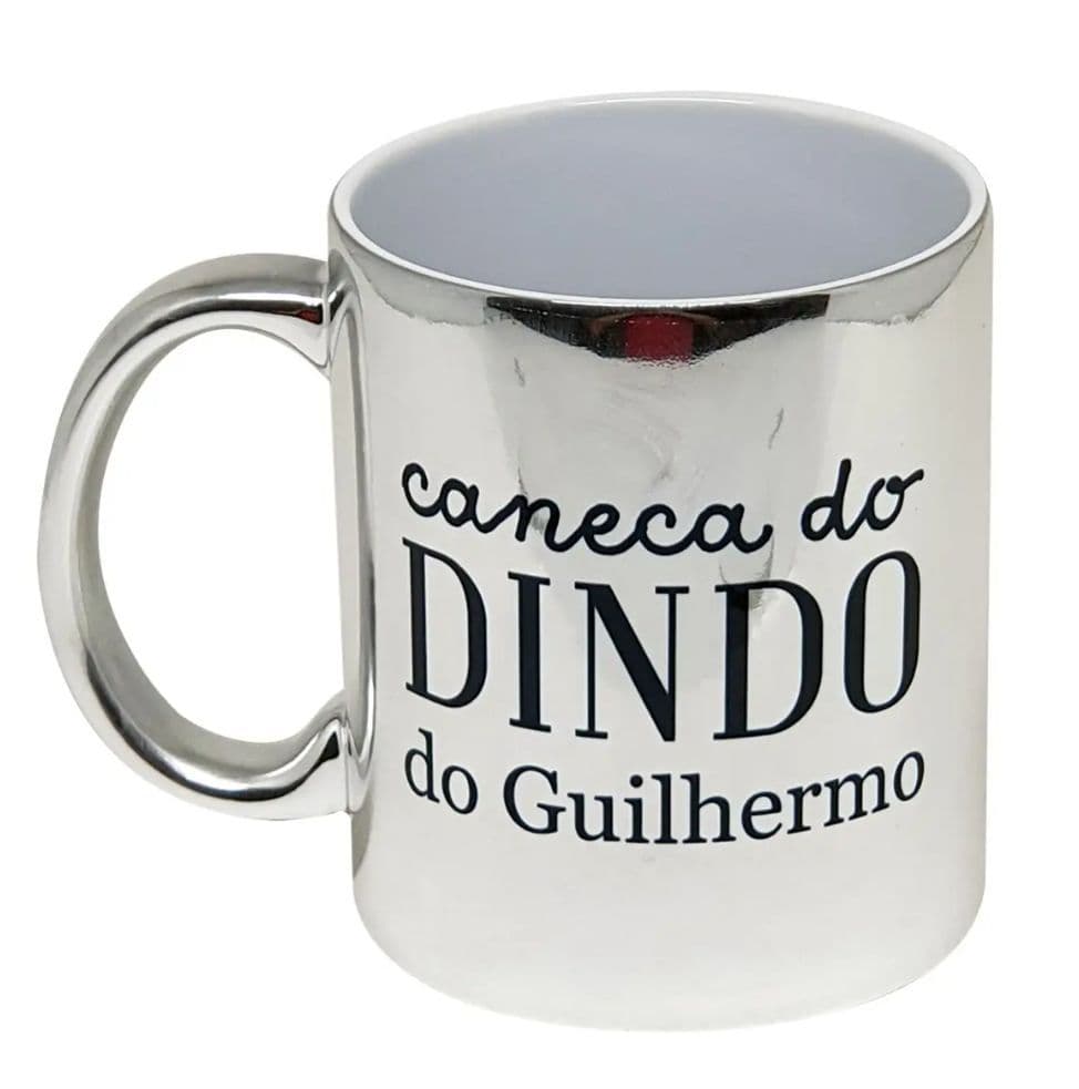 Caneca prata cromada