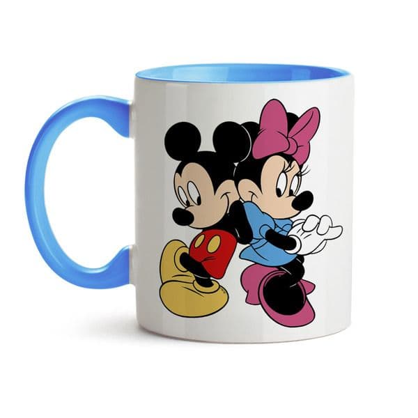 Caneca branca com azul