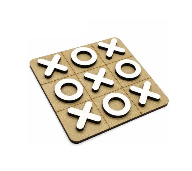 Jogo da velha mdf cru