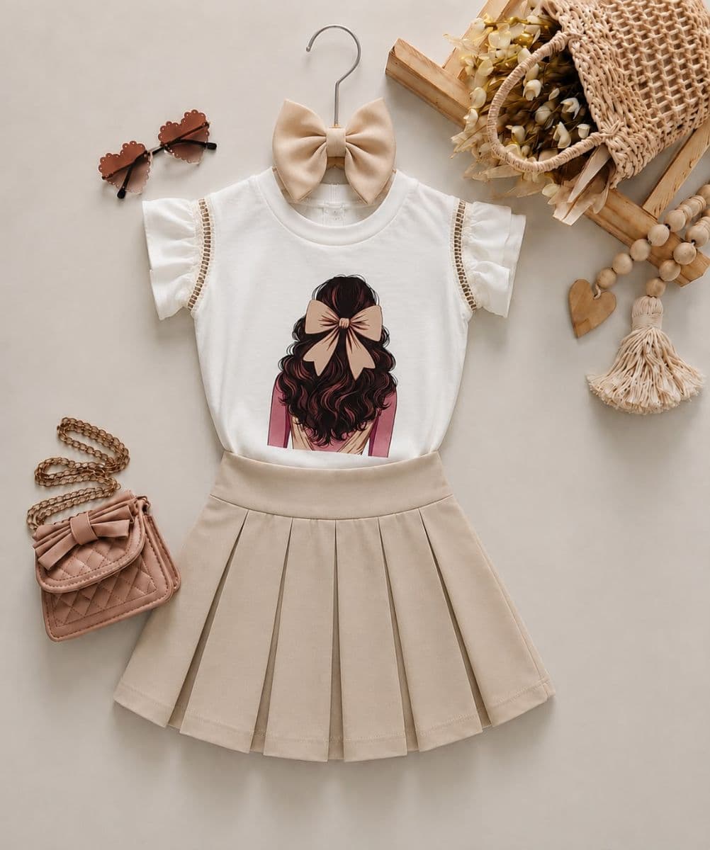 BLUSAS e SAIA DE PREGA