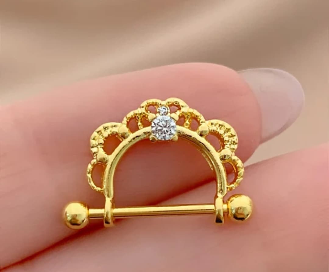 PIERCING MAMILO / ÍNTIMO DETALHADO ZIRCÔNIA 10MM 1704026